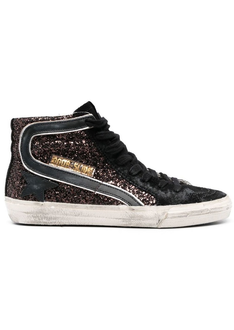 Golden Goose Slide glitter high-top sneakers