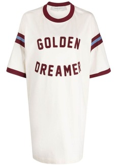 Golden Goose slogan-appliqué cotton T-shirt dress