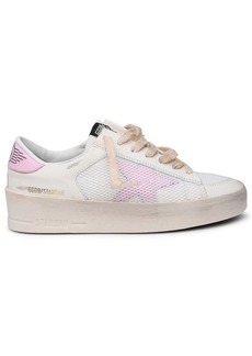 Golden Goose STAND-UP SNEAKERS IN WHITE LEATHER BLEND