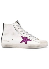 Golden Goose star patch leather high-top sneakers