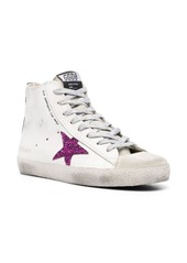 Golden Goose star patch leather high-top sneakers