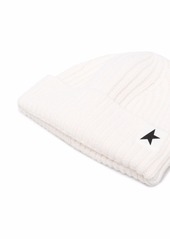 Golden Goose star patch ribbed beanie
