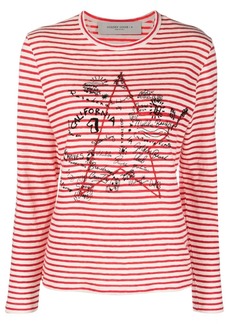 Golden Goose star-print striped long-sleeved T-shirt