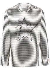 Golden Goose striped star logo-print top