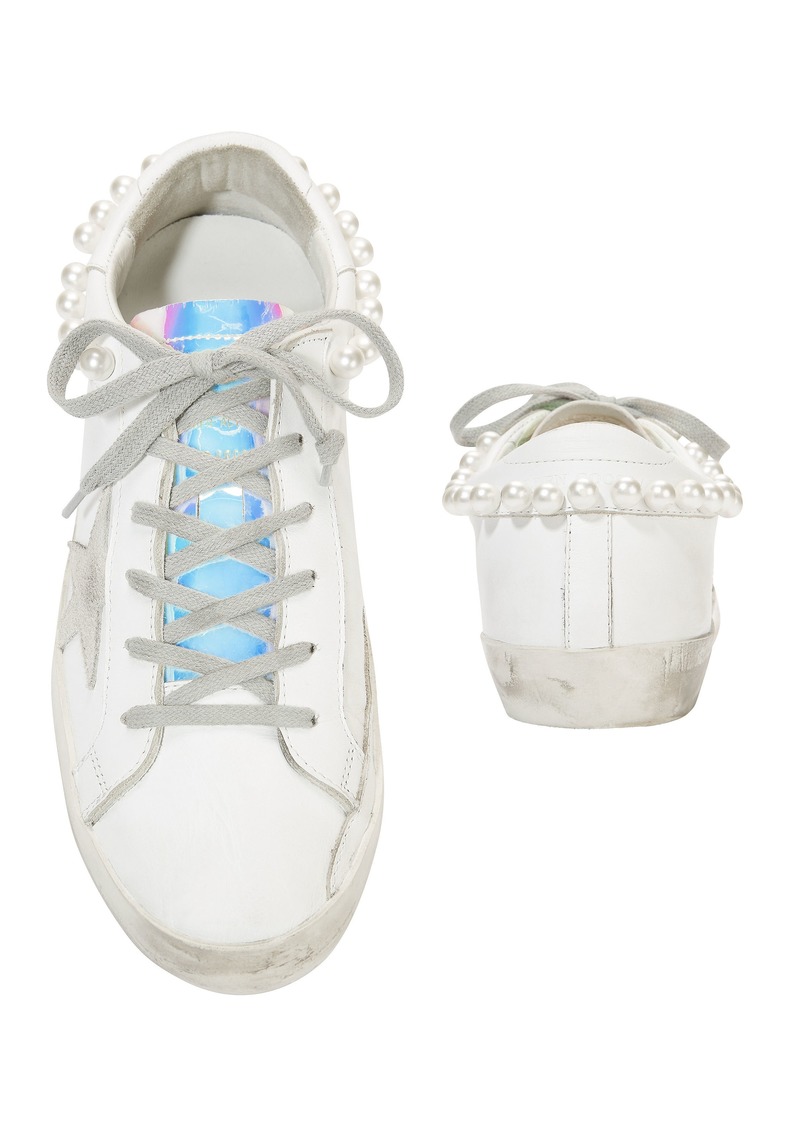 golden goose superstar pearl necklace sneakers