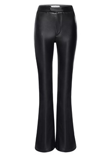 Good American Boot-Cut Faux Leather Pants