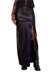 Good American Faux Leather Maxi Skirt