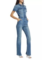 Good American Fit For Success Boot-Cut Denim Jumpsuit