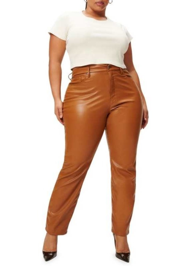 Good American Good 90's Icon Faux Leather Pants