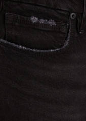 Good American - Distressed denim shorts - Black - 25