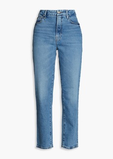 Good American - Faded high-rise straight-leg jeans - Blue - 25