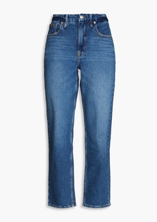 Good American - Faded mid-rise straight-leg jeans - Blue - 25