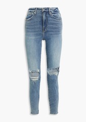 Good American - Good Legs cropped distressed high-rise skinny jeans - Blue - 29