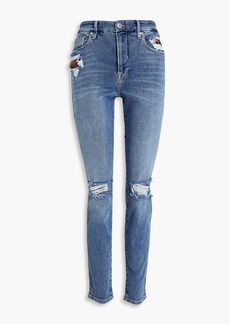 Good American - Good Legs distressed high-rise skinny jeans - Blue - 24