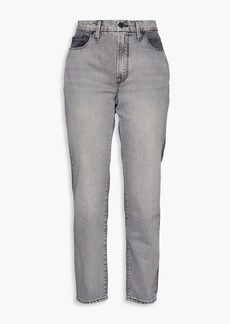 Good American - Good Vintage two-tone high-rise straight-leg jeans - Gray - 28