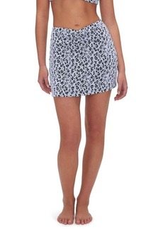 Good American Always Fit Leopard Cover-Up Miniskirt