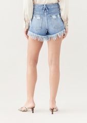 Good American Bombshell Shorts with Chewed Pockets