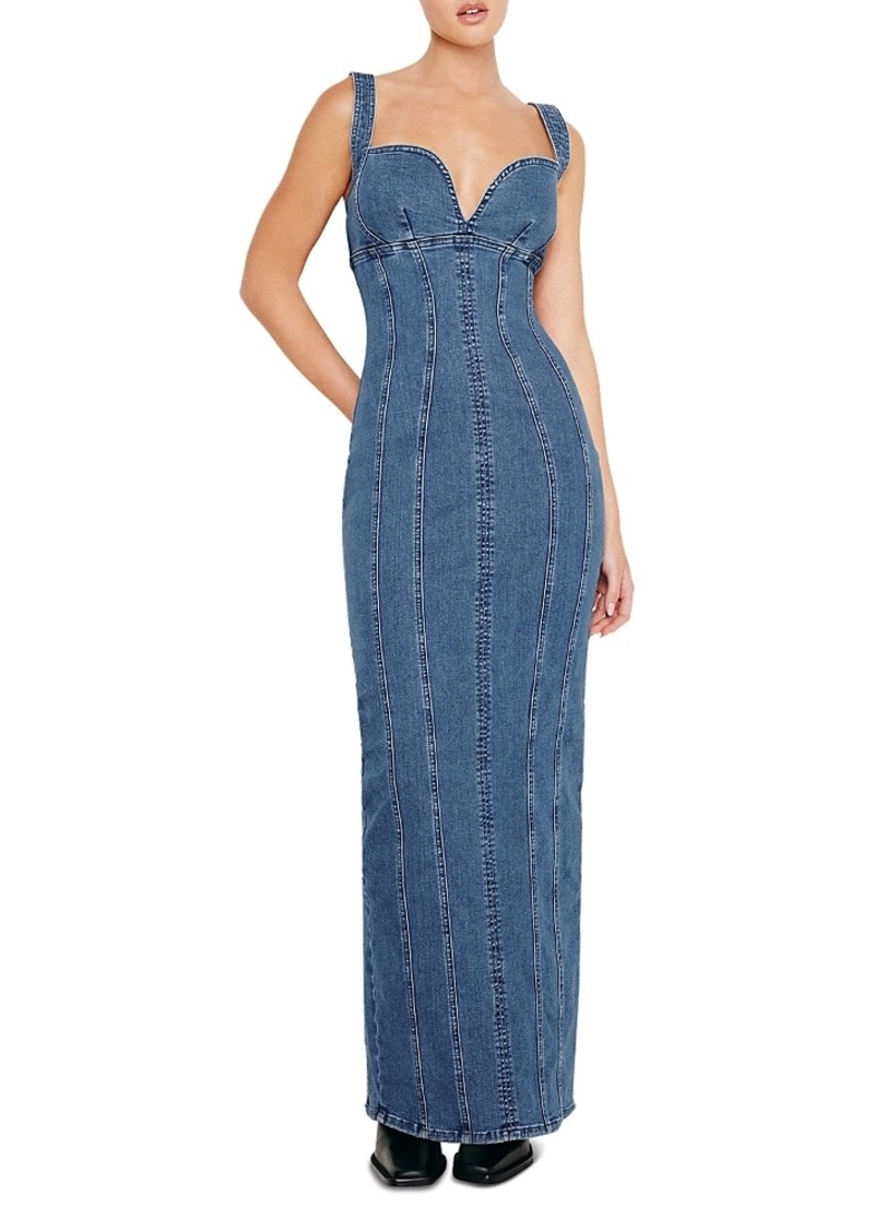 Good American Denim Corset Maxi Dress