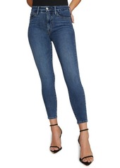 Good American Extreme V High Waist Ankle Skinny Jeans in Blue615 at Nordstrom