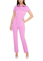 Good American Fit For Success Denim Straight Leg Jumpsuit