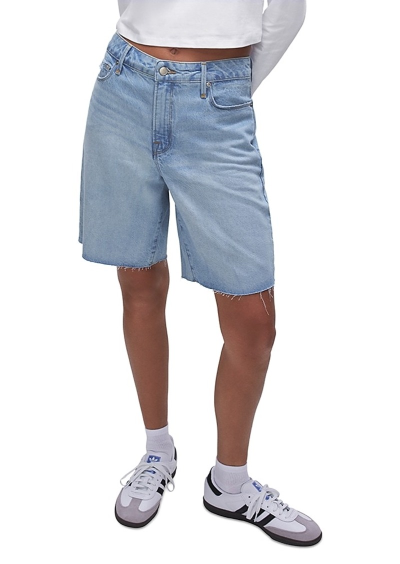 Good American Good 90s Denim Bermuda Shorts