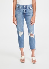 Good American Good Girlfriend Jeans with Side Step Hem