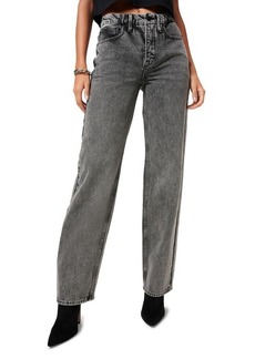 Good American Good Icon Loose Fit Straight Leg Jeans in Black239 at Nordstrom