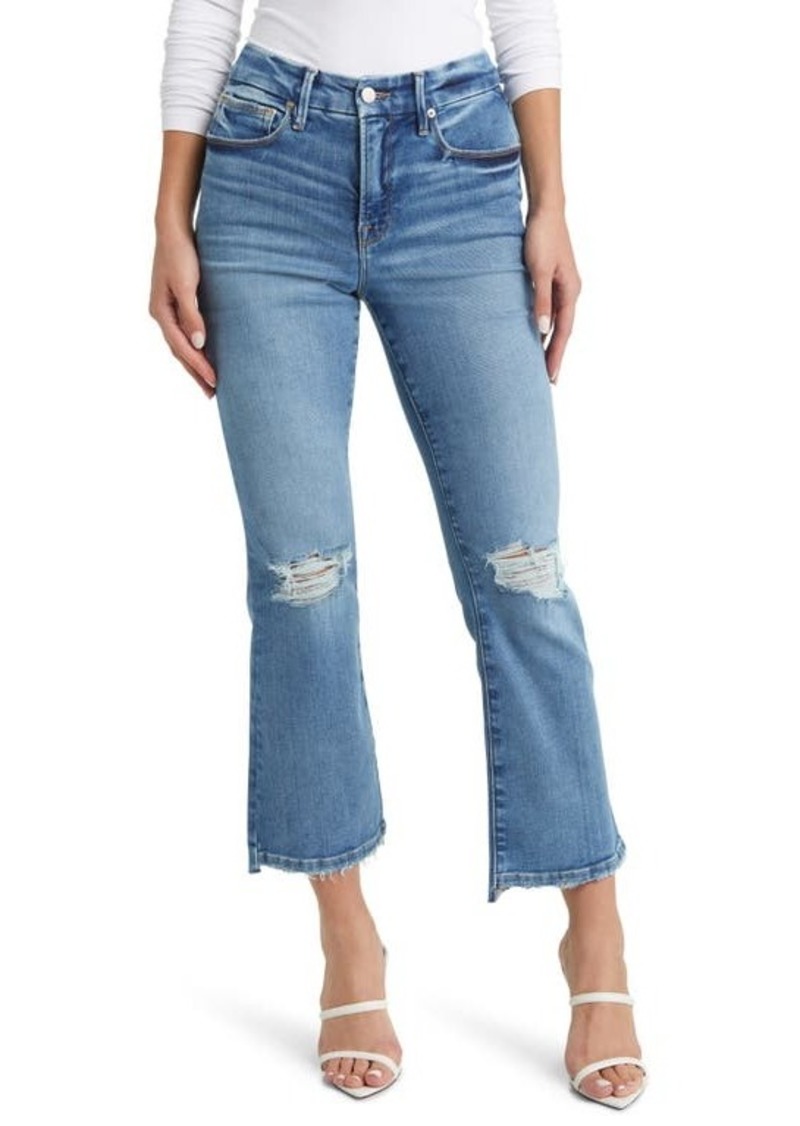 Good American Good Legs Crop Mini Bootcut Jeans