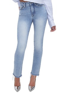 Good American Good Legs High Rise Ankle Straight Jeans in Indigo