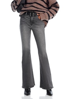 Good American Good Legs High Rise Flare Jeans in Black 266