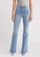 Good American Good Legs Patch Pocket Flare Jeans