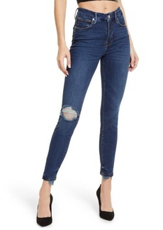 Good American Good Legs Shadow Pocket High Waist Skinny Jeans in Blue831 at Nordstrom