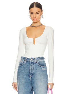Good American Good Touch Ring Ruched Bodysuit
