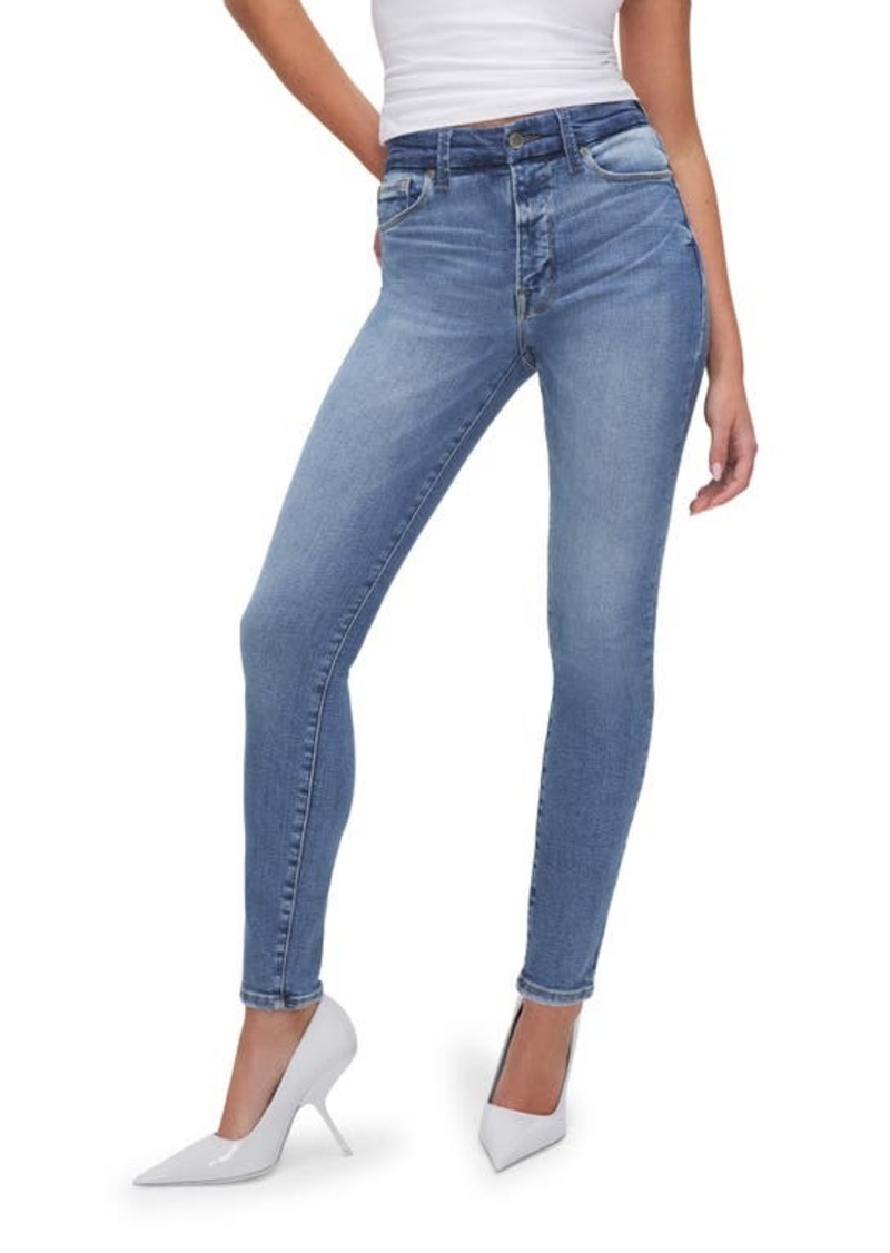 Good American Good Waist Two-Tone Skinny Jeans