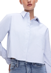 Good American Oxford Cropped Shirt