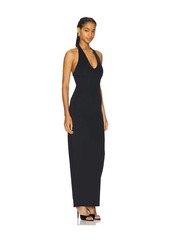 Good American Scuba Halter Maxi Dress