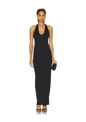 Good American Scuba Halter Maxi Dress