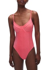 Good American Sparkle Show Off Underwire One-Piece Swimsuit