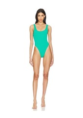 Good American Square Neck One Piece Swimsuit