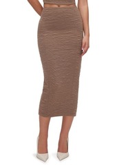 Good American Textured Midi Skirt