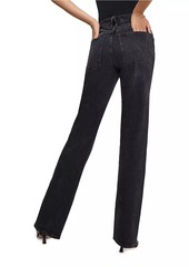 Good American Good Icon Embellished Straight-Leg Jeans