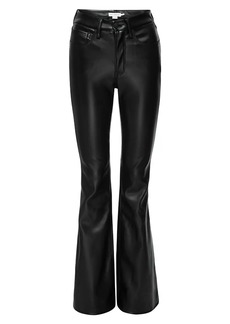 Good American Good Legs Flared Faux Leather Pants