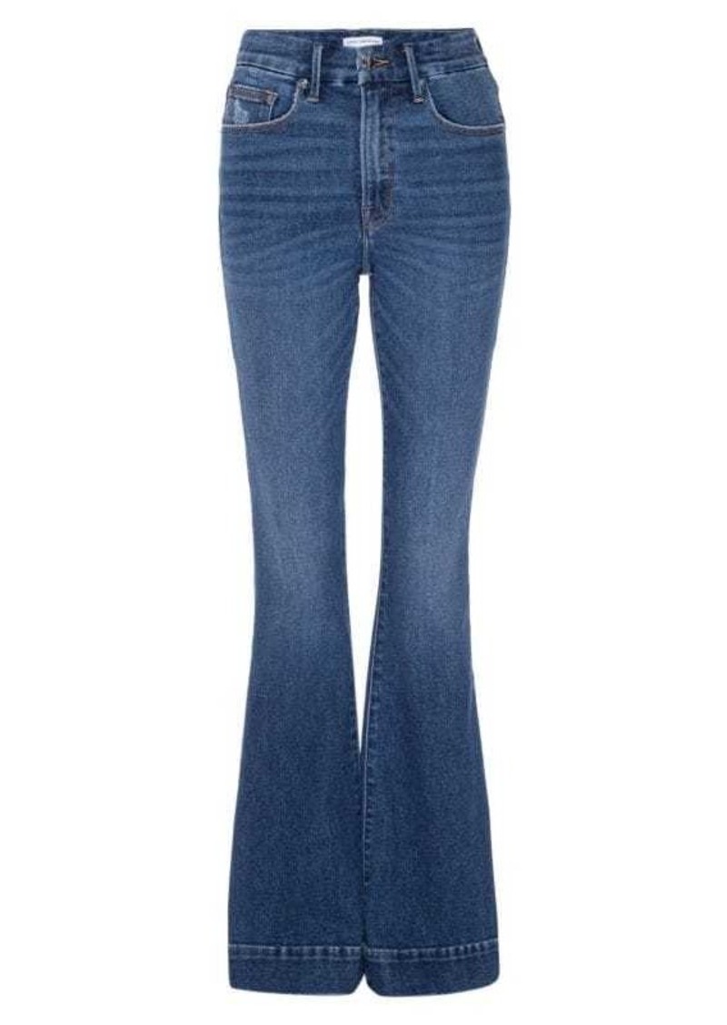 Good American Good Legs High-Rise Stretch Flare Jeans