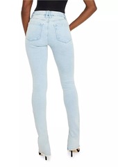 Good American Good Legs Side-Slit Skinny Jeans