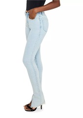 Good American Good Legs Side-Slit Skinny Jeans