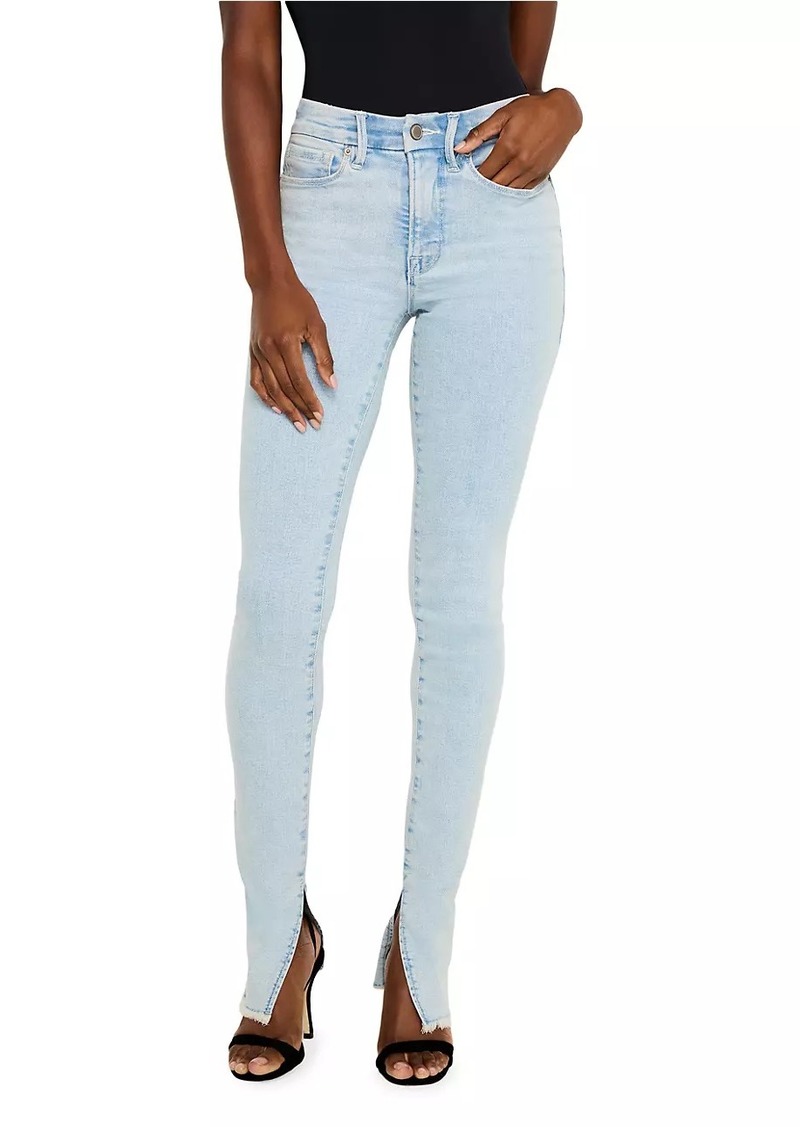 Good American Good Legs Side-Slit Skinny Jeans