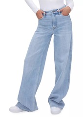 Good American Good Skate Mid-Rise Straight Jeans