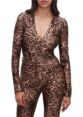 Good American Leopard High-Shine Compression Bodysuit