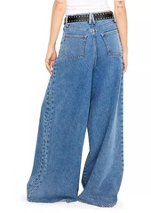 Good American Paneled Wide-Leg Jeans