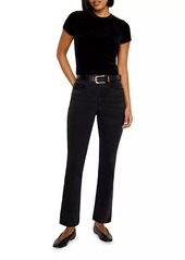 Good American Soft Tech Good Legs High-Rise Straight-Leg Jeans